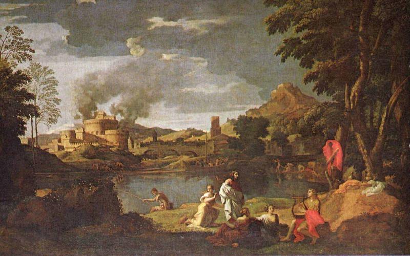 Nicolas Poussin Orpheus und Eurydike oil painting image